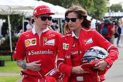 Kimi Raikkonen, Ferrari with Stefania Bocchi, Ferrari Press Officer