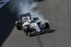 Felipe Massa, Williams FW38 bloquea los frenos