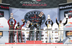 Podium: race winners #10 Wayne Taylor Racing Corvette DP: Ricky Taylor, Jordan Taylor, second place #31 Action Express Racing Corvette DP: Eric Curran, Dane Cameron, third place #5 Action Express Racing Corvette DP: Joao Barbosa, Christian Fittipaldi