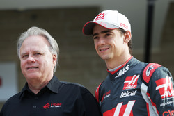 (L to R): Gene Haas, Haas Automotion President with Esteban Gutierrez, Haas F1 Team at a team photograph