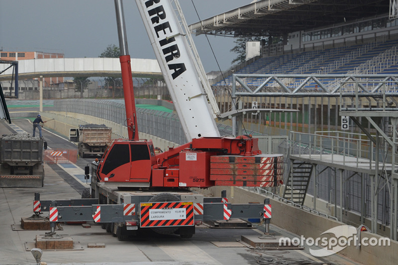 Travaux de rénovation à Interlagos