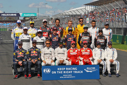 The drivers start of season group photograph
