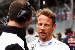 Jenson Button, McLaren on the grid