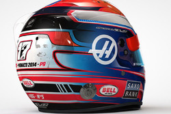 De helm van Romain Grosjean voor de Monaco GP met een eerbetoon aan Jules Bianchi