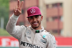Race winner Lewis Hamilton, Mercedes AMG F1 celebrates after the podium