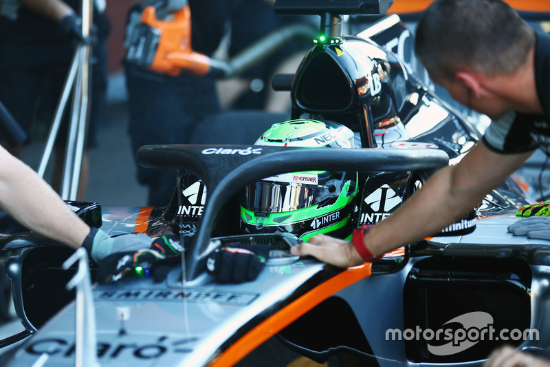 Nico Hülkenberg, Sahara Force India F1 VJM09 mit dem Halo Cockpitschutz