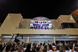 Podium: winner Nico Rosberg, Mercedes AMG F1 Team, second place Kimi Raikkonen, Ferrari, third place Lewis Hamilton, Mercedes AMG F1 Team