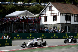 Felipe Massa, Williams FW38 Mercedes, leads Sergio Perez, Force India VJM09 Mercedes