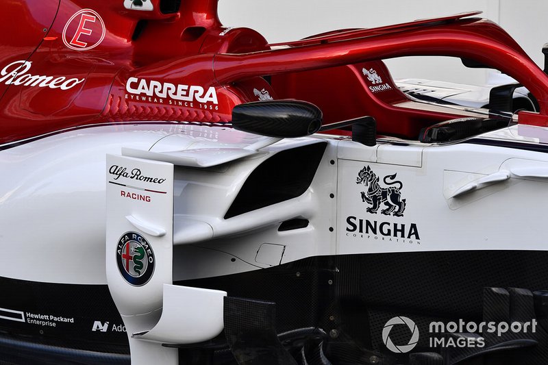 Detalle del pontón del Alfa Romeo Racing C38