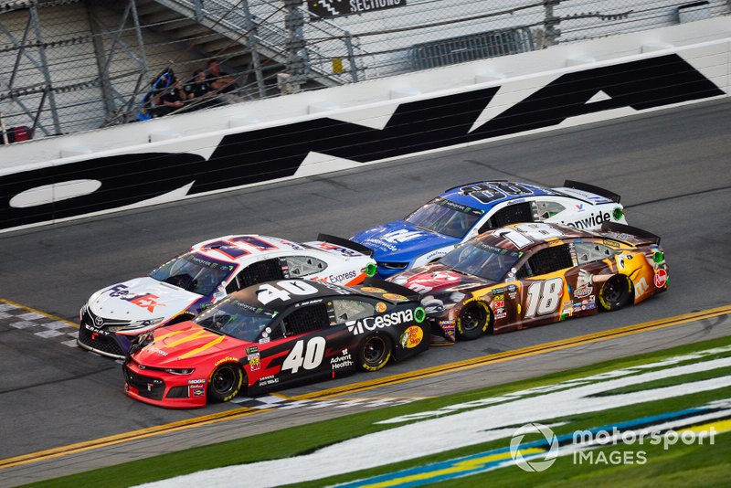 Jamie McMurray, Spire Motorsports, Chevrolet Camaro McDonalds/Cessna/Bass Pro Shops, Denny Hamlin, Joe Gibbs Racing, Toyota Camry FedEx Express, Kyle Busch, Joe Gibbs Racing, Toyota Camry M&M's Chocolate Bar, Alex Bowman, Hendrick Motorsports, Chevrolet Camaro Nationwide