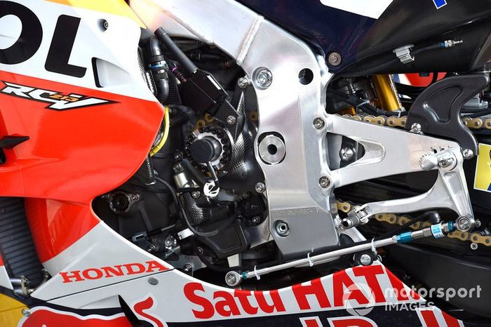 Detalle de la moto de Repsol Honda Team