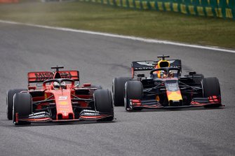 Sebastian Vettel, Ferrari SF90, Max Verstappen, Red Bull Racing RB15