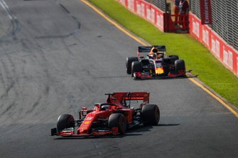 Sebastian Vettel, Ferrari SF90, Max Verstappen, Red Bull Racing RB15