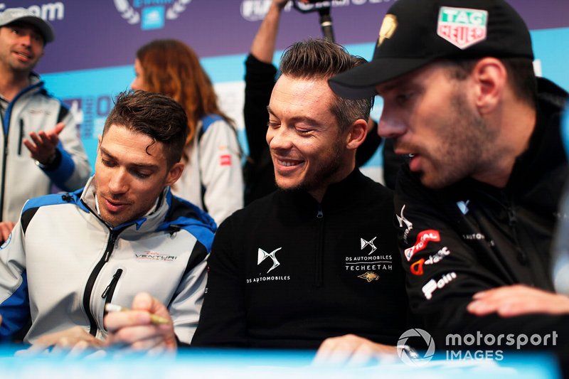 Edoardo Mortara, Venturi Formula E, Andre Lotterer, DS TECHEETAH, Jean-Eric Vergne, DS TECHEETAH at the autograph session