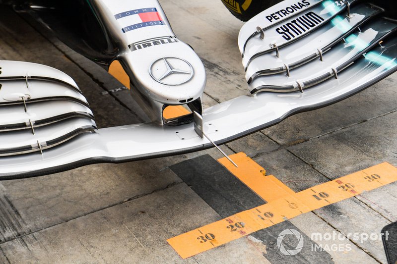 Detalle técnico del Mercedes AMG F1 W10