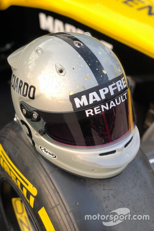 Le casque de Daniel Ricciardo, Renault F1 Team
