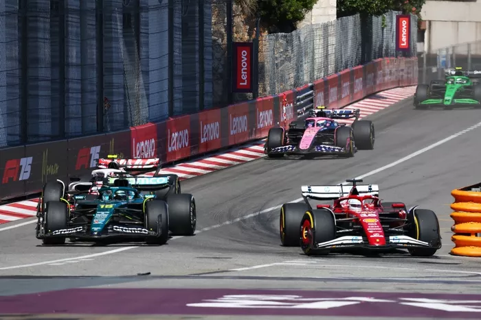 Charles Leclerc, Ferrari, Lance Stroll, Aston Martin Racing, Oliver Bearman, Haas F1 Team
