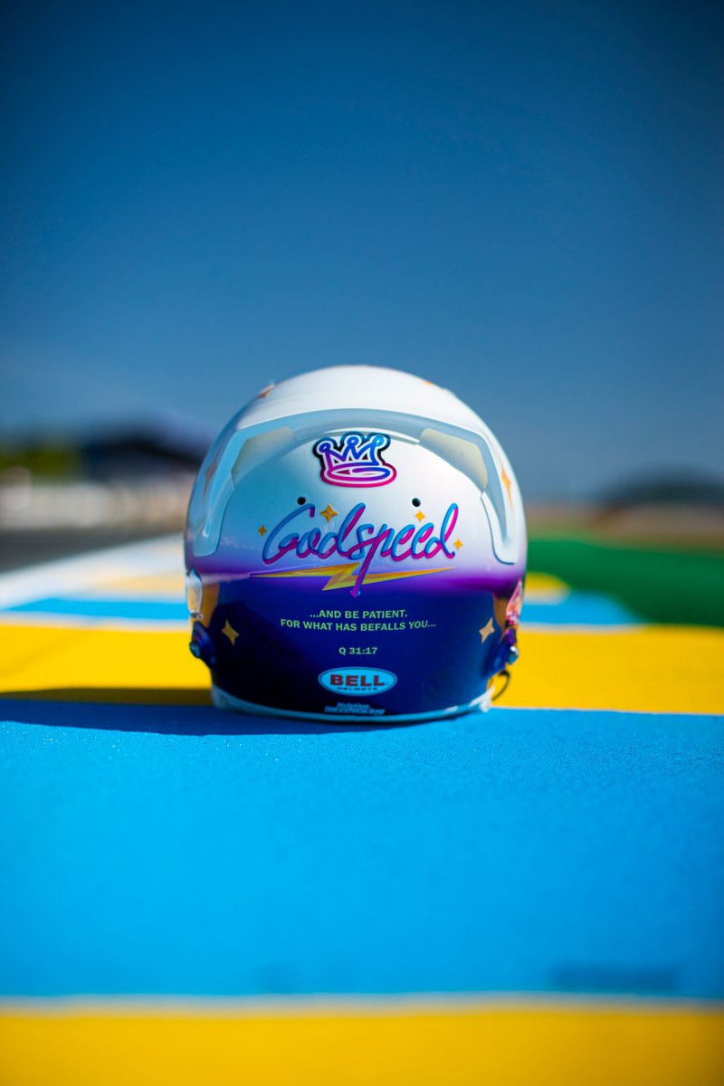 #28 JOTA Oreca 07 - Gibson LMP2, Sean Gelael, helm spesial Le Mans 24H