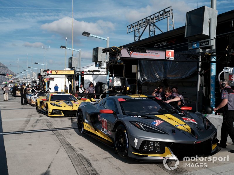 #4 Corvette Racing Corvette C8.R, GTLM: Oliver Gavin, Tommy Milner, Marcel Fassler, #3 Corvette Racing Corvette C8.R, GTLM: Antonio Garcia, Jordan Taylor, Nicky Catsburg