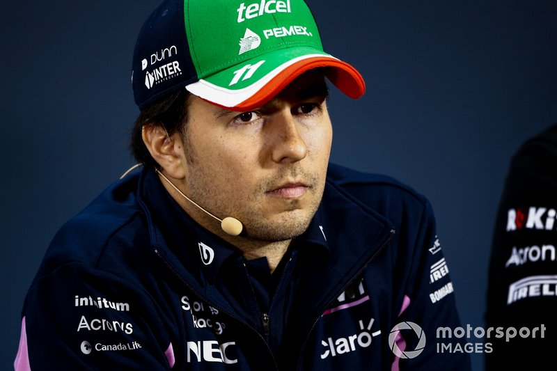 Sergio Perez, Racing Point In the Press Conference