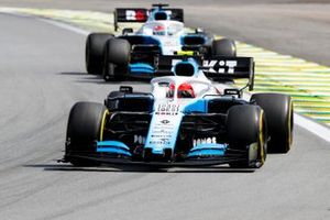 Robert Kubica, Williams FW42, leads George Russell, Williams Racing FW42