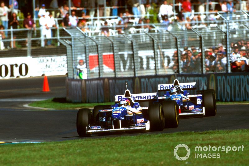 Jacques Villeneuve, Williams FW18 Renault, Damon Hill, Williams FW18 Renault
