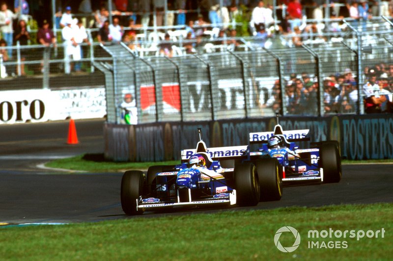 Jacques Villeneuve,  Williams FW18 Renault, Damon Hill, Williams FW18 Renault