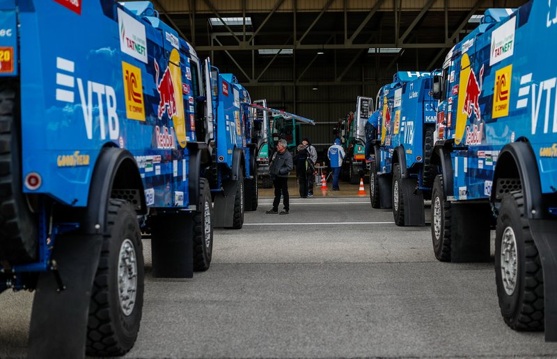 Competitor Trucks during 2020 Dakar Scrutineering at Le Castellet, France