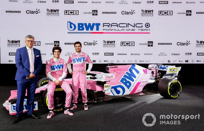 Sergio Perez, Racing Point, Lance Stroll, Racing Point, Otmar Szafnauer, Team Principal and CEO, Racing Point