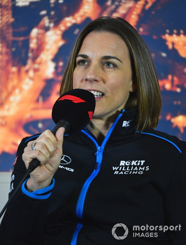 Claire Williams, Deputy Team Principal, Williams Racing at press conference 