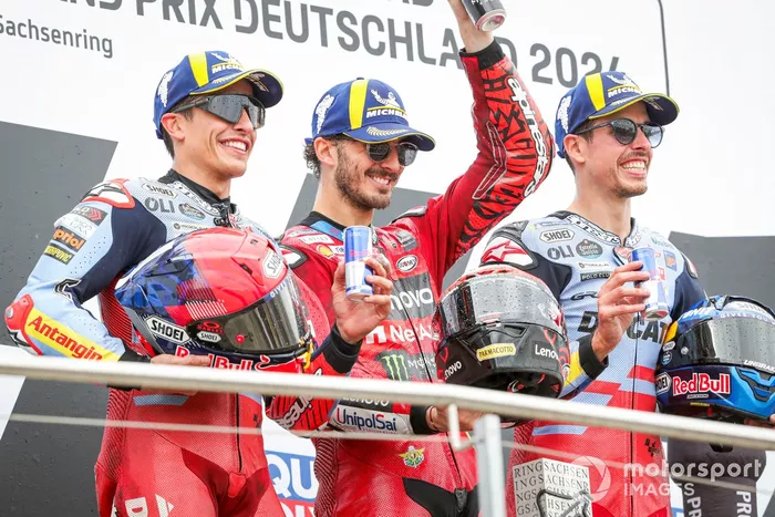 Francesco Bagnaia, Ducati Team, Marc Marquez, Gresini Racing, Alex Marquez, Gresini Racing