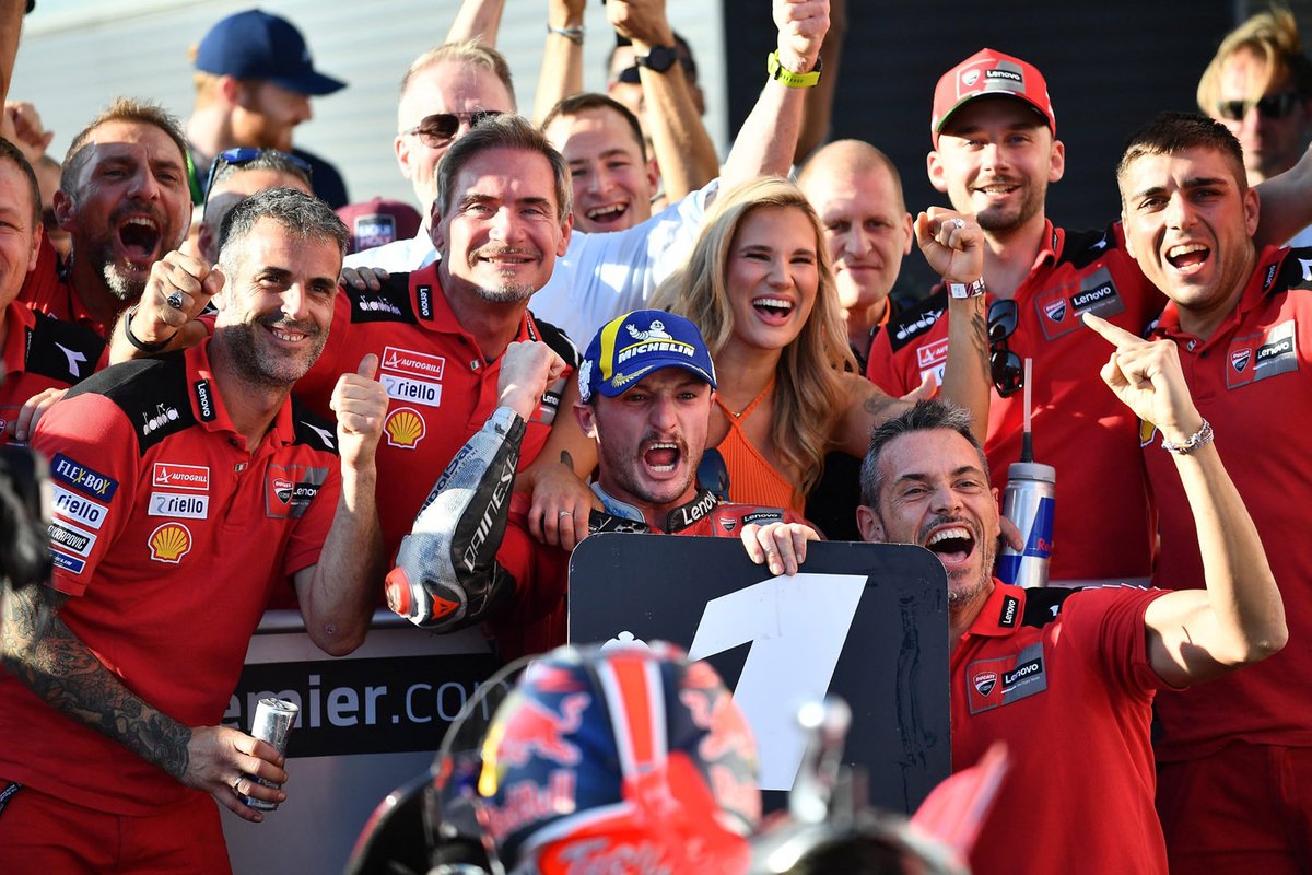 Ganador de la carrera Jack Miller, equipo Ducati