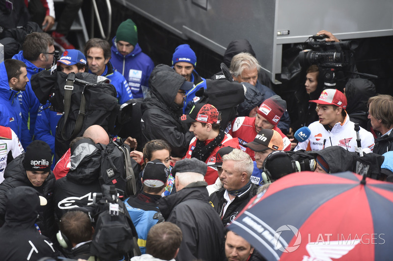 Jorge Lorenzo, Ducati Team, leaving Safety commission meeting