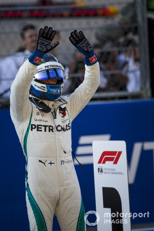 Valtteri Bottas, Mercedes AMG F1 celebrates in parc ferme