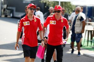 Sebastian Vettel, Ferrari y Kimi Raikkonen, Ferrari 