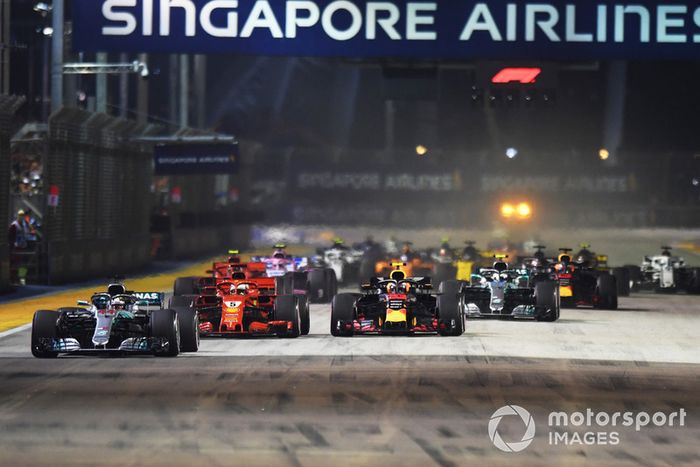 La salida del GP de Singapur