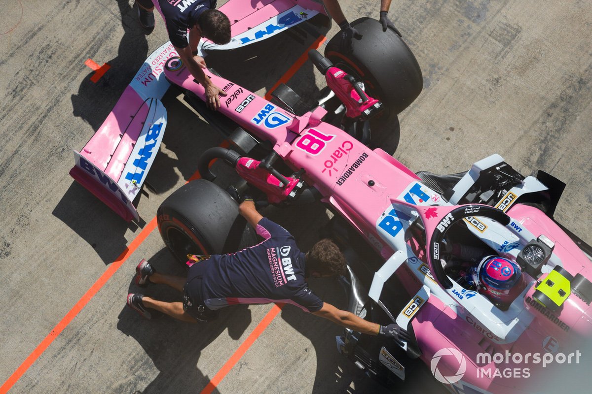 Lance Stroll, Racing Point RP20, ritorna dentro al garage