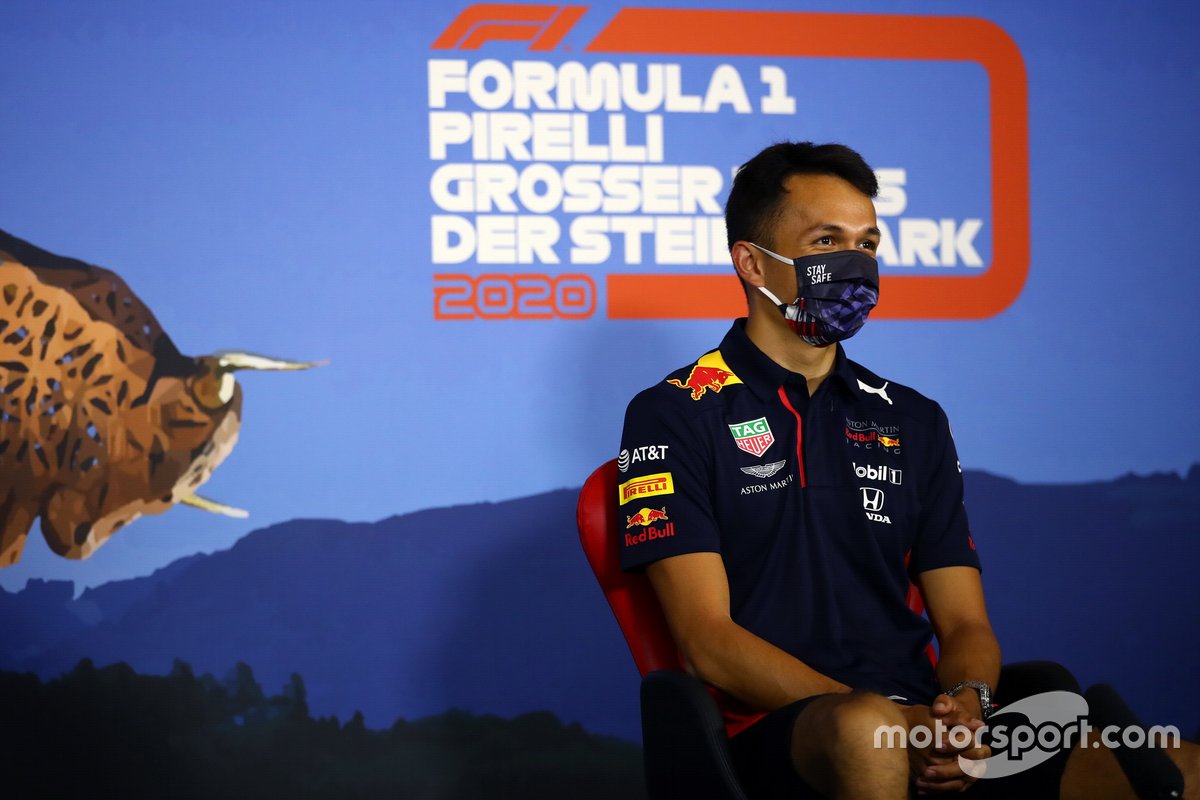 Alex Albon, Red Bull Racing in the press conference