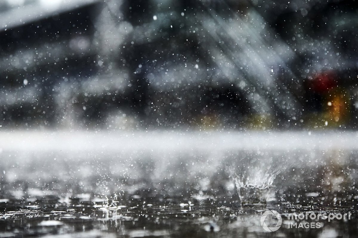 Heavy Rain in the pit lane