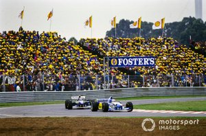 Michael Schumacher, Benetton B195 Renault, lidera sobre Damon Hill, Williams FW17 Renault