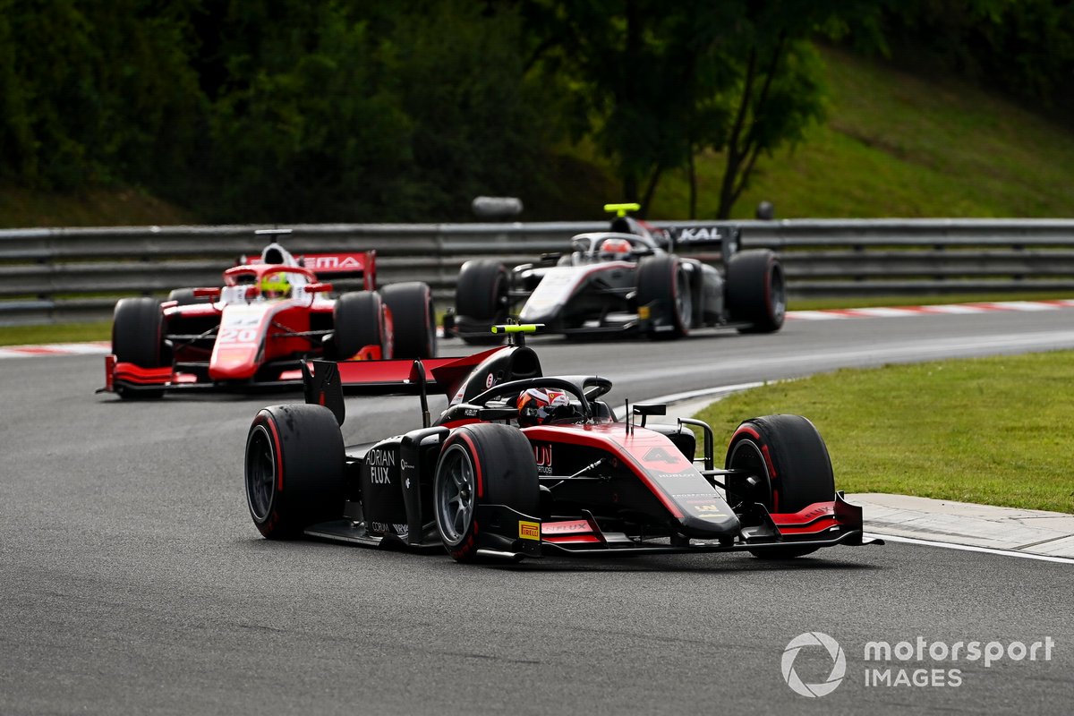 Callum Ilott, UNI-Virtuosi, Mick Schumacher, Prema Racing, Luca Ghiotto, Hitech Grand Prix