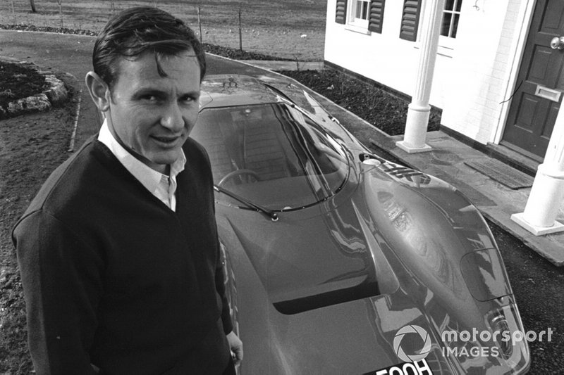 Bruce McLaren, with the Mclaren M6GT