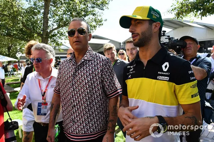 Robbie Williams y Daniel Ricciardo, Renault F1 Team
