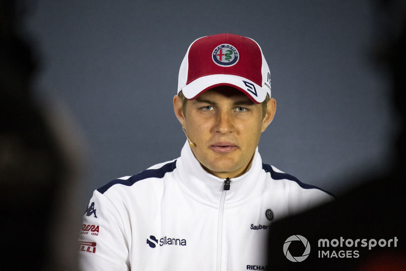 Marcus Ericsson, Sauber in the press conference