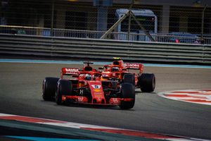 Sebastian Vettel, Ferrari and Kimi Raikkonen, Ferrari