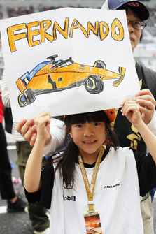 A young fan of Fernando Alonso, McLaren