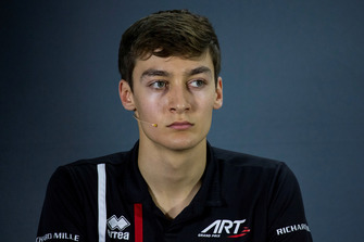 George Russell, Williams Racing, in de persconferentie