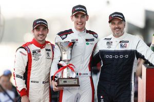 Podio: il vincitore della gara Kevin Ceccon, Team Mulsanne Alfa Romeo Giulietta TCR, il secondo classificato Aurélien Comte, DG Sport Competition Peugeot 308TCR, il terzo classificato Yvan Muller, YMR Hyundai i30 N TCR