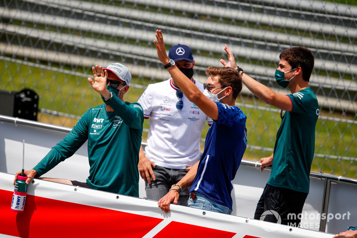 Sebastian Vettel, Aston Martin, George Russell, Williams, Lance Stroll, Aston Martin
