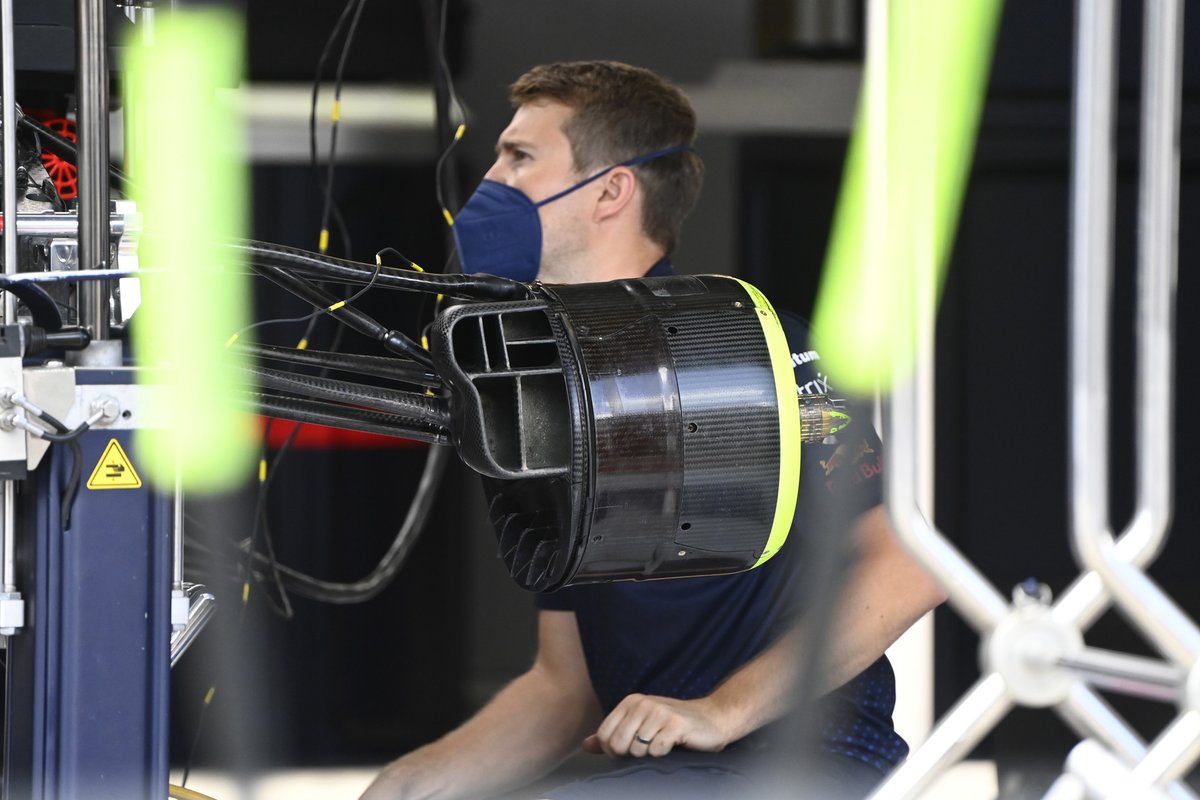 Red Bull Racing RB16B front brake drum detail